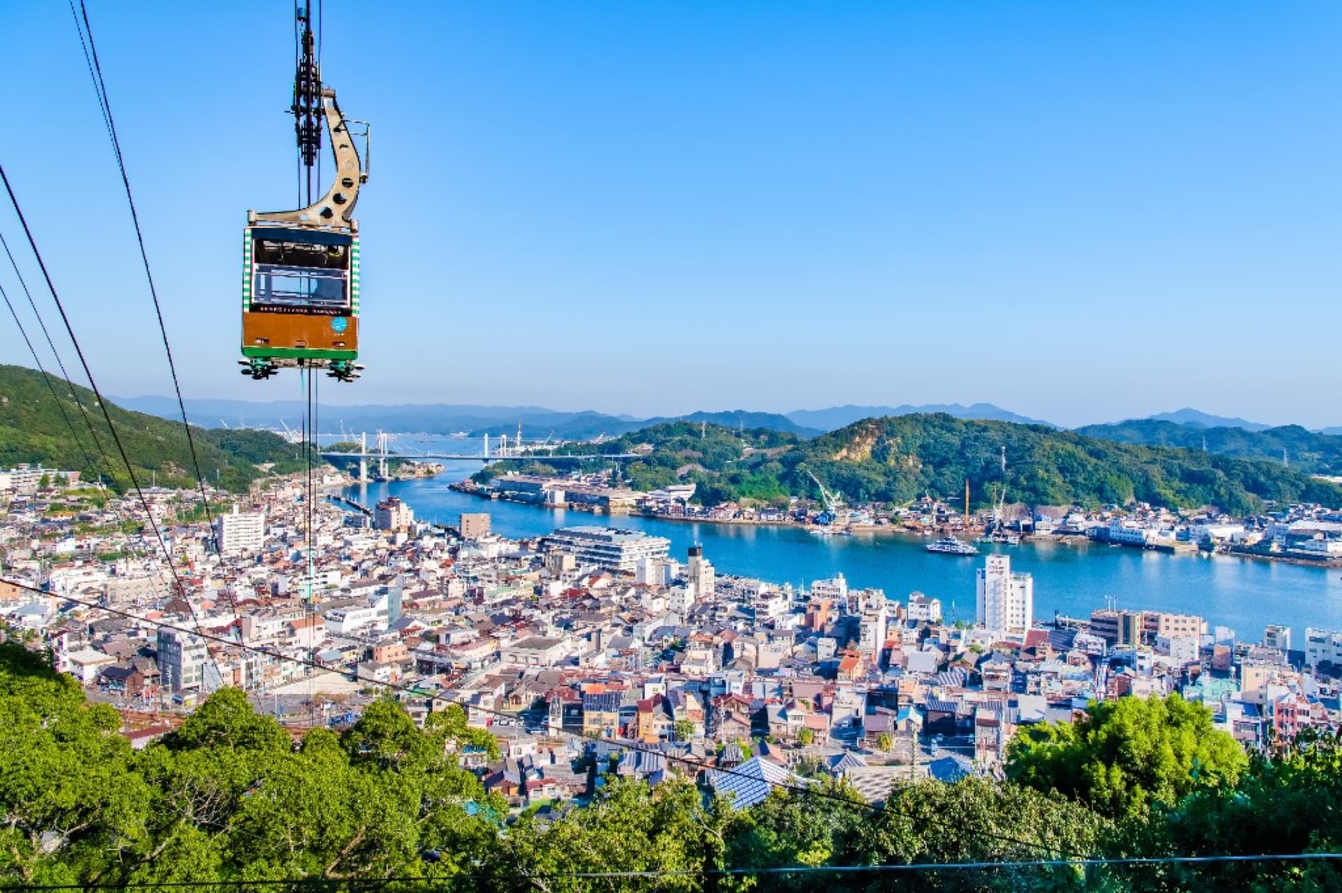 Onomichi ropeway and townscape over the Seto Inland Sea, a hidden gem in Hiroshima Prefecture